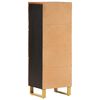 vidaXL Highboard Braun und Schwarz 40x33,5x110 cm Massivholz Mango