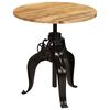 vidaXL Bartisch Massivholz Mango 75x(76-110) cm