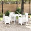 vidaXL Garten Essgruppe 5 pcs Weiß Polt Rattan