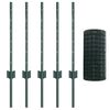 vidaXL Euro-Zaun mit Pfosten 10 x 0,6 m PVC-beschichteter Stahl Gr&uuml;n