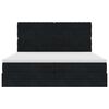 vidaXL Ottoman-Bett mit Matratzen & LEDs Schwarz 200x200 cm Samt