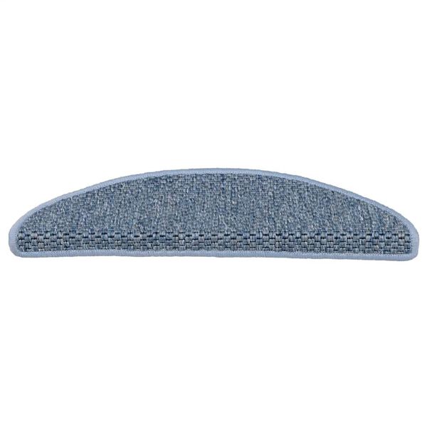 vidaXL Treppenmatten Selbstklebend Sisal-Optik 15 Stk. 56x17x3cm Blau