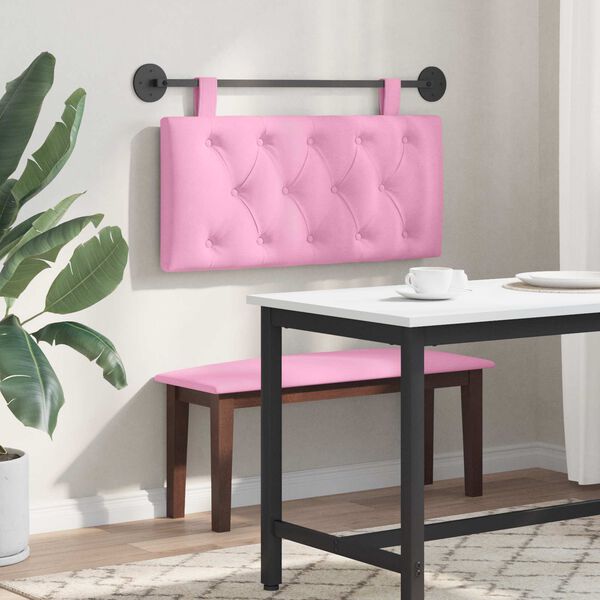 vidaXL H&auml;ngevorderseite Wandmontiert Rosa 100 x 55 x 7 cm Stoff