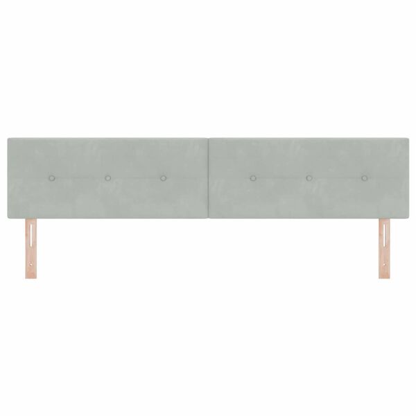 vidaXL Kopfteil mit Kopfteil Hellgrau 200 cm Kunstleder