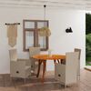 vidaXL 5-tlg. Garten-Essgruppe Beige