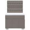 vidaXL Boxspringbett mit Matratze Taupe 100x200 cm Stoff