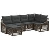 vidaXL Gartensofa-set 6 stk. 8-Sitzer Grau Poly-Rattan