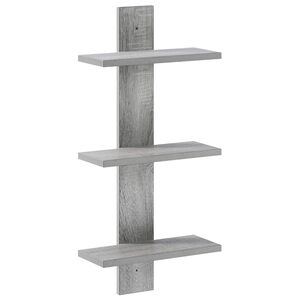 vidaXL Wandregal Sonoma-Grau 30 x 13,5 x 64,5 cm Holzwerkstoff