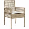 vidaXL Garten Essgruppe 3 pcs Beige Poly-Rattan