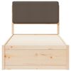 vidaXL Bettgestell mit gepolstertem Kopfteil Taupe 80 x 200 cm