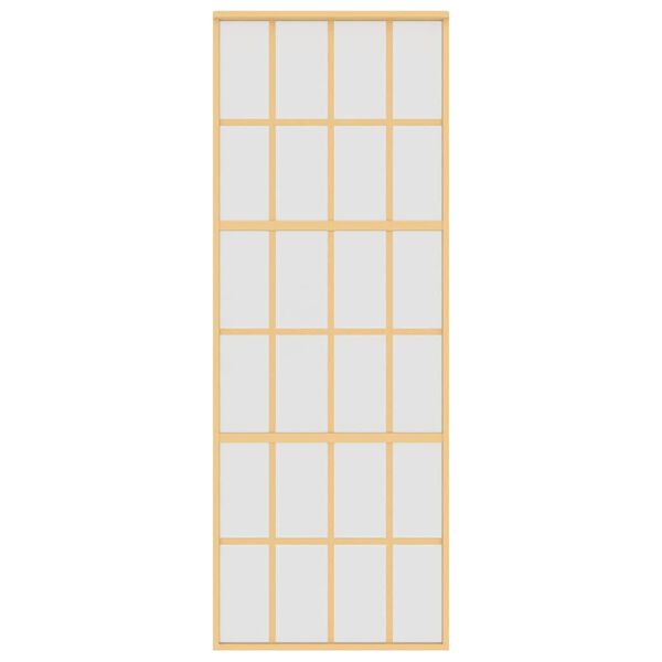 vidaXL Schiebetür Golden 76x205 cm Matt ESG-Glas und Aluminium