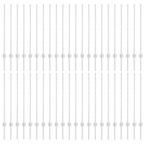 vidaXL Zaunpfosten 44 pcs Silber 140 cm Stahl