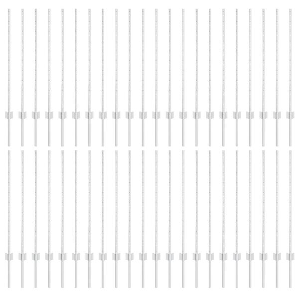 vidaXL Zaunpfosten 44 pcs Silber 140 cm Stahl