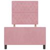 vidaXL Boxspringbett mit Kopfteil Rosa 100 x 200 cm Samt