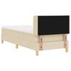 vidaXL Boxspringbett mit Matratze Creme 200 x 80 cm Polyester