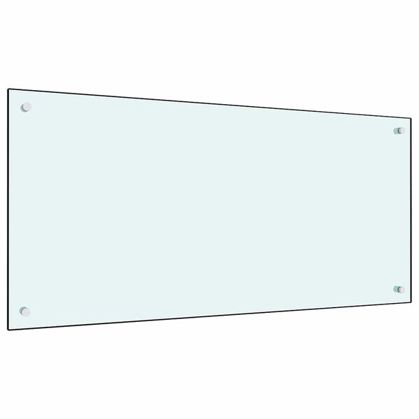 vidaXL K&uuml;chenr&uuml;ckwand 2 pcs Wei&szlig; 100 x 50 cm Geh&auml;rtetes Glas