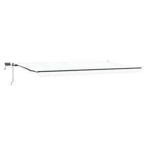 vidaXL Ausziehbare Markise Wei&szlig; 600 x 300 cm Stoff und Aluminium