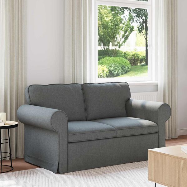 vidaXL Sofa Dunkelgrau Gesamtabmessungen: 155 x 82 x 80 cm (B x T x H)