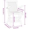 vidaXL 5-tlg. Garten-Essgruppe Klappbar Massivholz Teak