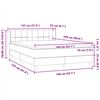 vidaXL Boxspringbett mit Matratze Schwarz 140x220 cm Samt
