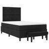 vidaXL Boxspringbett mit Matratze Schwarz 120 x 190 cm Stoff
