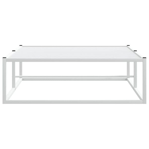 vidaXL Bettgestell ohne Matratze Wei&szlig; 90x200 cm Metall