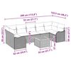 vidaXL Gartensofa-set mit Kissen 8 pcs Schwarz Poly-Rattan