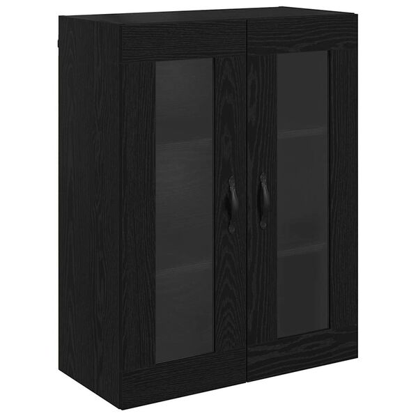 vidaXL Wandschrank Schwarz Eichen-Optik 69,5 x 34 x 90 cm