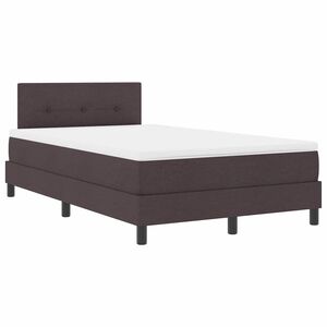 vidaXL Boxspringbett mit Matratze Dunkelbraun 120 x 190 cm Stoff