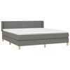 vidaXL Boxspringbett mit Matratze Dunkelgrau 160x200 cm Stoff