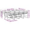 vidaXL 9-tlg. Garten-Essgruppe mit Kissen Wei&szlig; Textilene