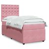 vidaXL Boxspringbett mit Matratze Rosa 90x200 cm Samt