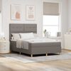 vidaXL LED Boxspringbett mit Matratze Taupe 160 x 200 cm Stoff