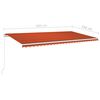 vidaXL Markise Manuell Einziehbar 600x350 cm Orange und Braun