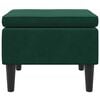 vidaXL Hocker mit Holzbeinen Dunkelgrün Samt