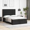 vidaXL Ottoman-Bett mit Matratze Schwarz 140x190 cm Kunstleder