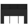 vidaXL Kopfteil mit Ablagen Schwarz 140x19x103,5 cm