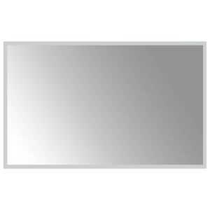 vidaXL LED-Badezimmerspiegel Transparent 80 x 50 cm Geh&auml;rtetes Glas
