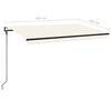 vidaXL Automatische Markise mit LED & Windsensor 450x300 cm Creme