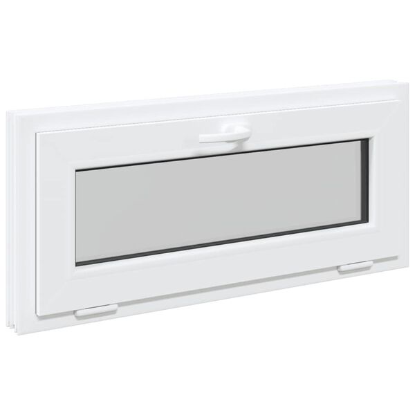 vidaXL Kellerfenster RISOR 90x40 cm Kipp 3-fach Verglasung Wei&szlig;