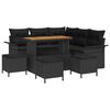 vidaXL Garten-Sofa-Set mit Kissen mit Speicher 9 pcs Schwarz