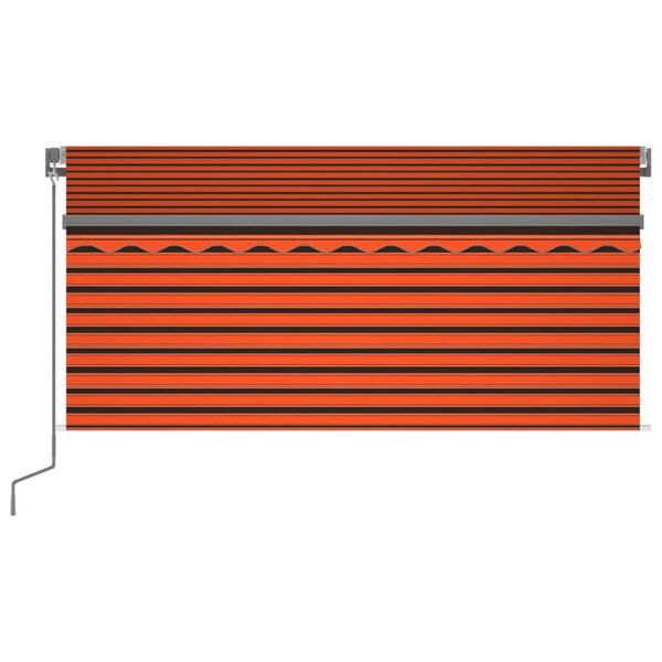 vidaXL Markise Manuell Einziehbar mit Rollo 3x2,5 m Orange & Braun