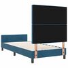 vidaXL Boxspringbett mit Kopfteil Dunkelblau 90 x 200 cm Samt