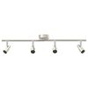 vidaXL Deckenstrahler mit Strahlern Nickel 70 x 9 x 12,5 cm Stahl