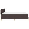 vidaXL Boxspringbett mit Matratze Dunkelbraun 180 x 200 cm Stoff