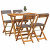 vidaXL Bistrogarnitur mit Kissen 5 pcs Öl-Natur Massivholz Akazie