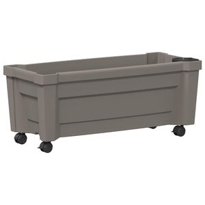 vidaXL Calypso Blumentopf mit R&auml;dern Grau 79 x 35 x 33 cm PP