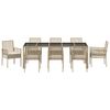 vidaXL Garten Essgruppe 9 pcs Beige Poly-Rattan