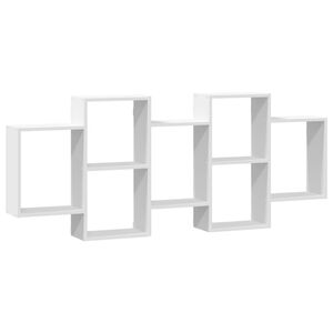 vidaXL Wandregal Wei&szlig; 159x18x65 cm Holzwerkstoff