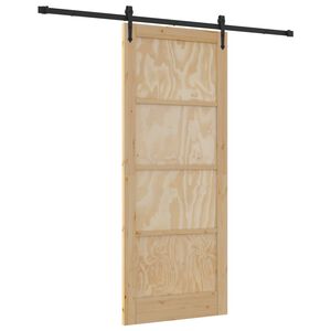 vidaXL Schiebet&uuml;r ORKDAL 86 x 211 cm Massives Kiefernholz Natur